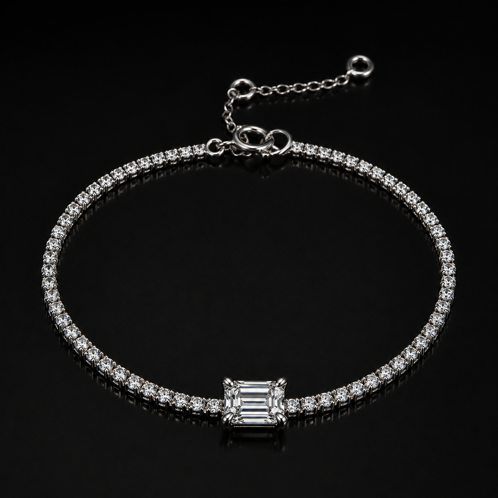 Pulseira Essenza Allure em Prata 925 e Moissanita