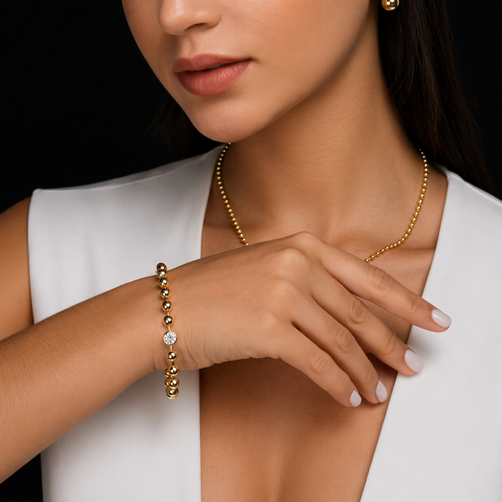 Pulseira Angle Frame em Prata 925 e Moissanita