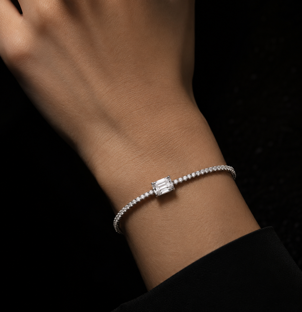Pulseira Essenza Allure em Prata 925 e Moissanita