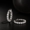 Argola Essenza Allure em Prata 925 e Moissanita