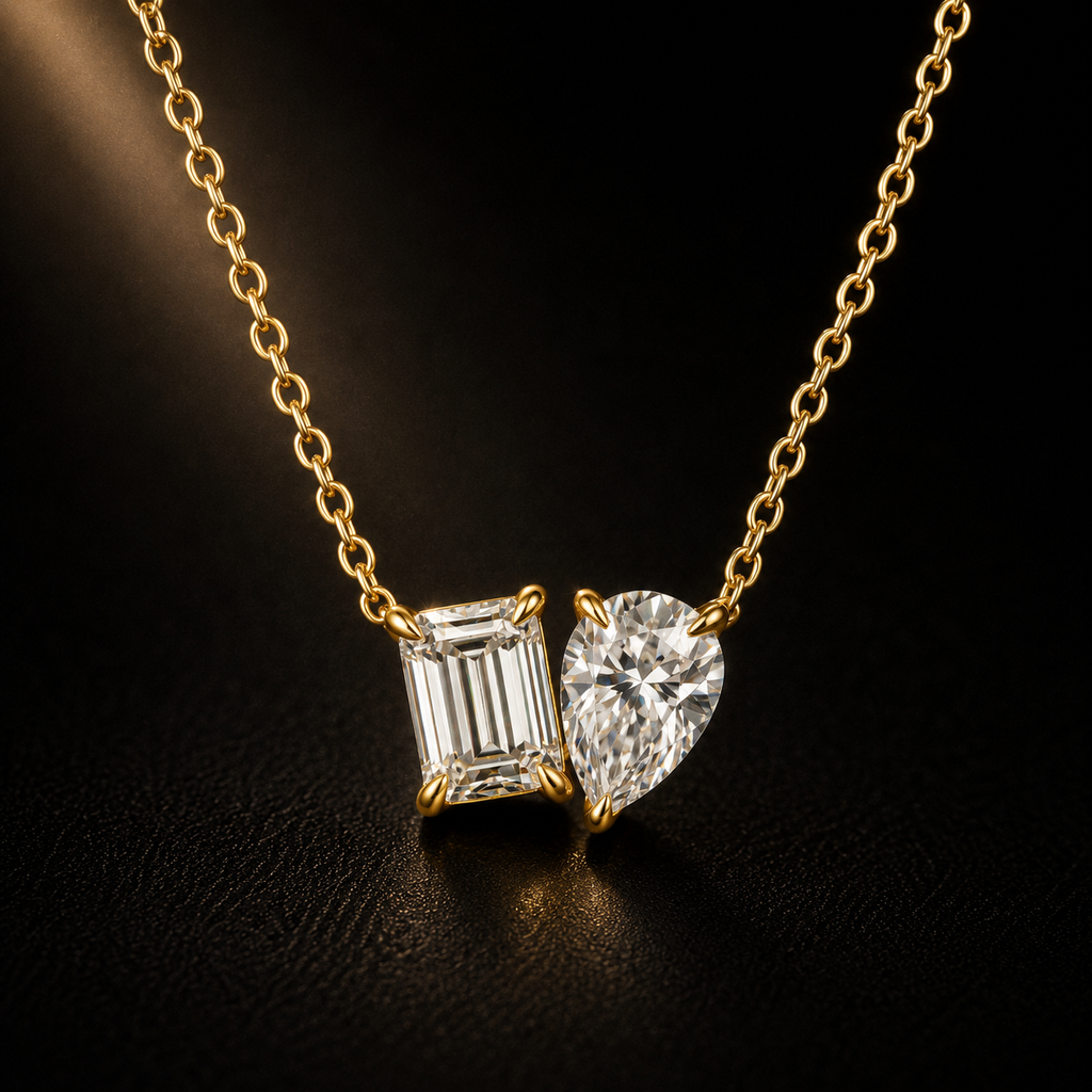 Colar Angle Maeva em Prata 925 e Moissanita