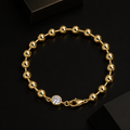 Pulseira Angle Frame em Prata 925 e Moissanita