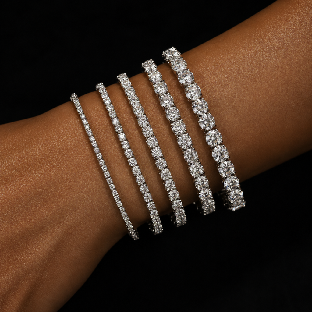 Pulseira Essenza Riviera em Prata 925 e Moissanita