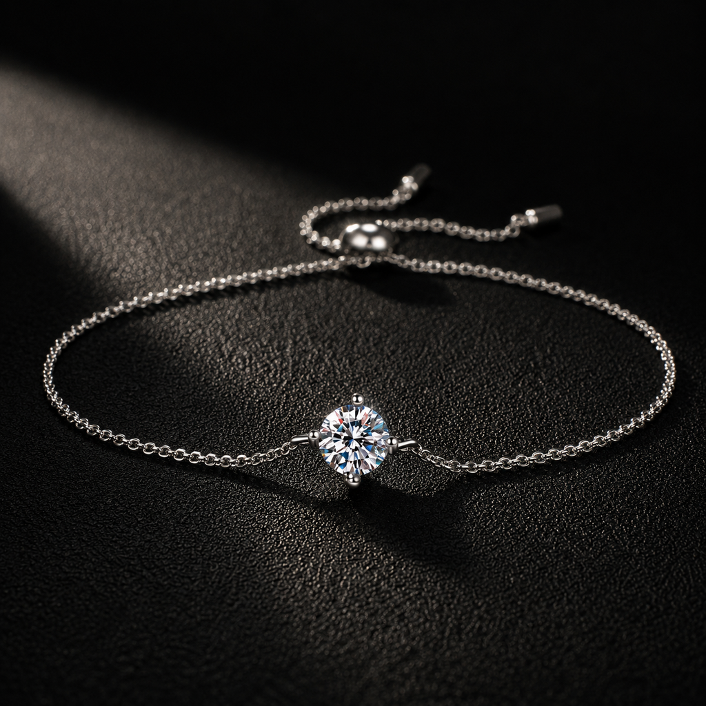 Pulseira Essenza Liora em Prata 925 e Moissanita