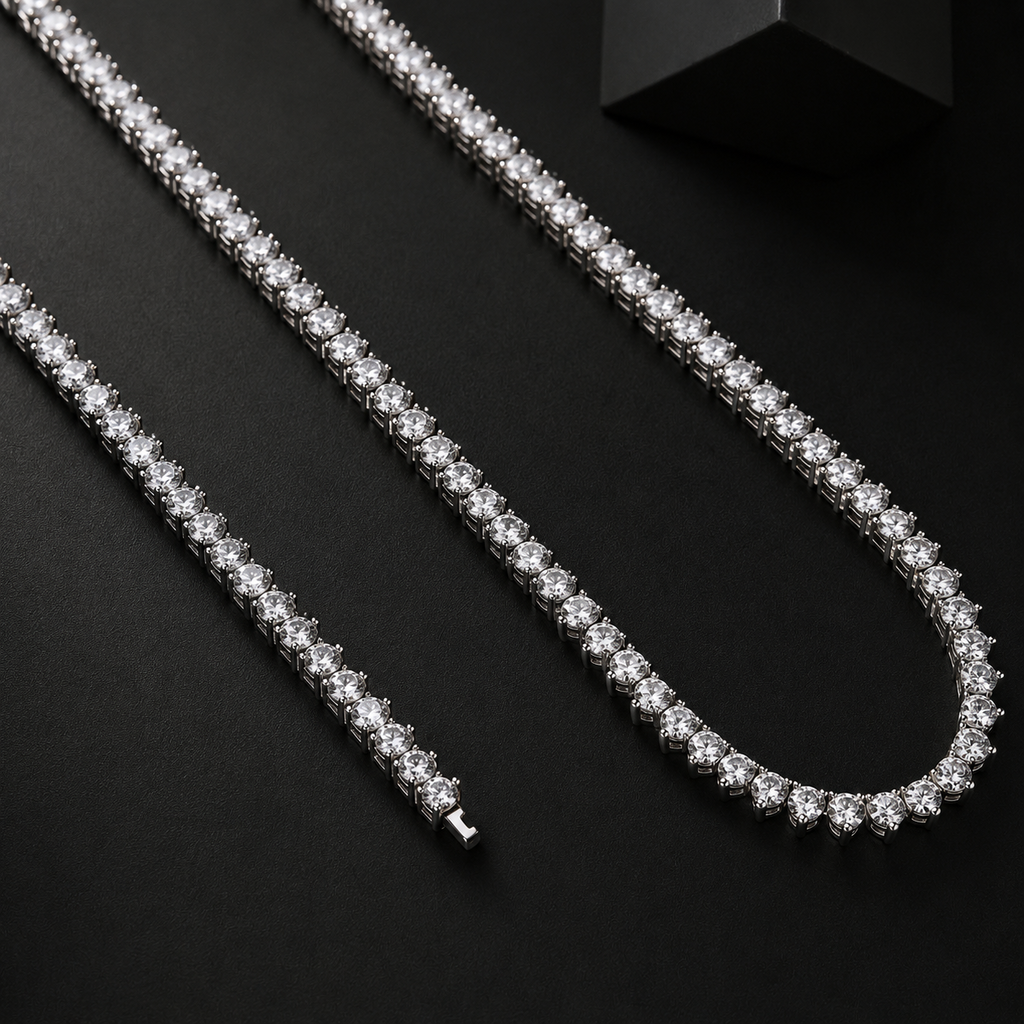 Colar Essenza Riviera Allure em Prata 925 e Moissanita