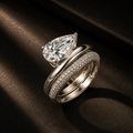 Anel Angle Bold em Prata 925 e Moissanita
