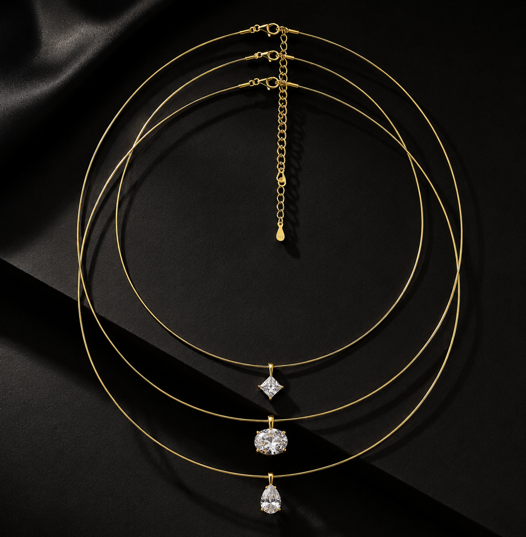 Colar Angle Bess em Prata 925 e Moissanita