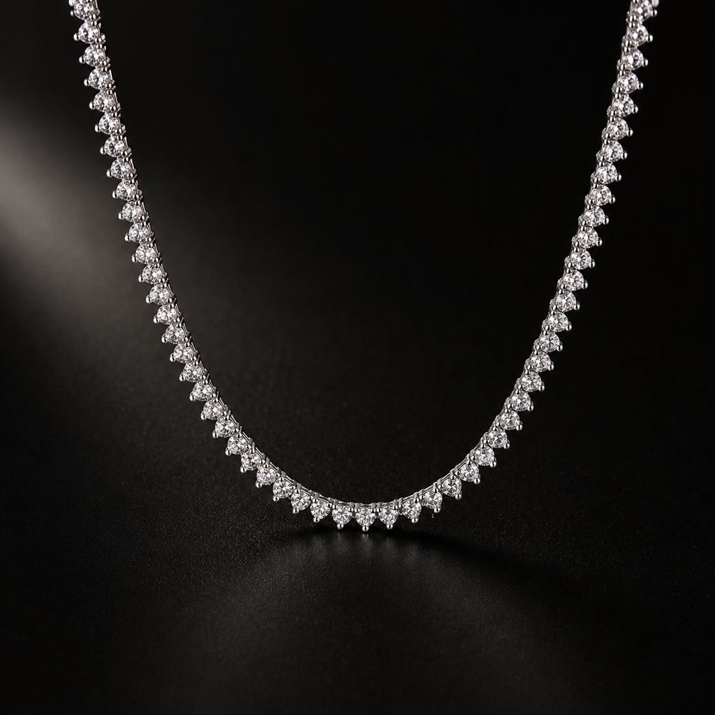 Colar Essenza Riviera Allure em Prata 925 e Moissanita