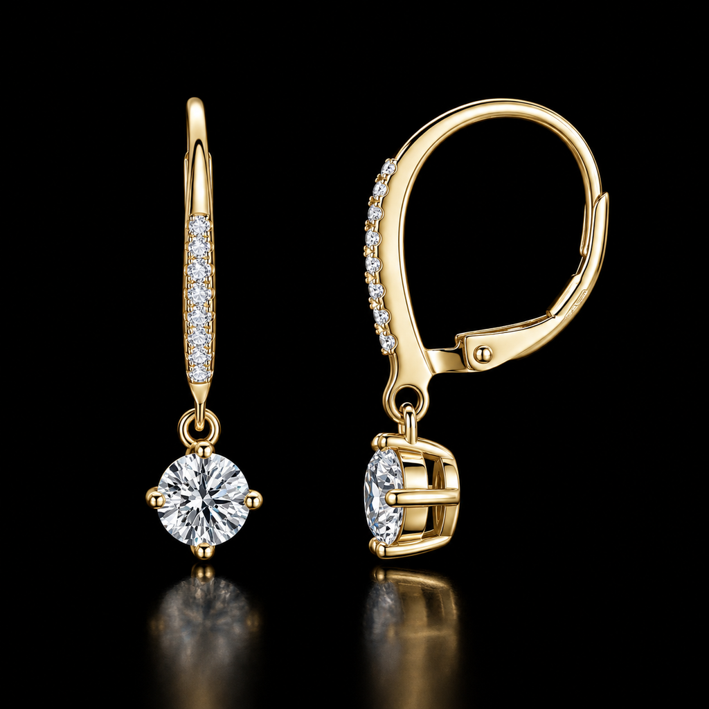 Argola Essenza Liora em Prata 925 e Moissanita