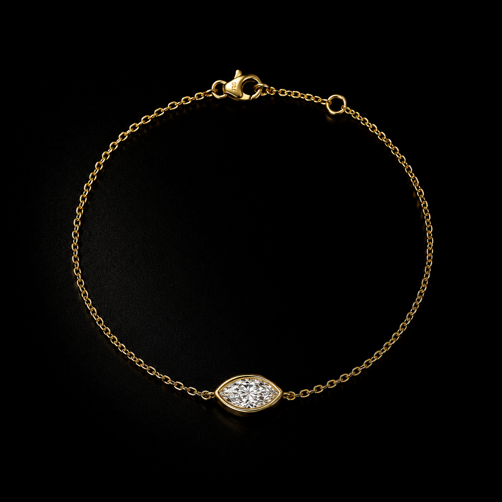 Pulseira Angle Flow em Prata 925 e Moissanita