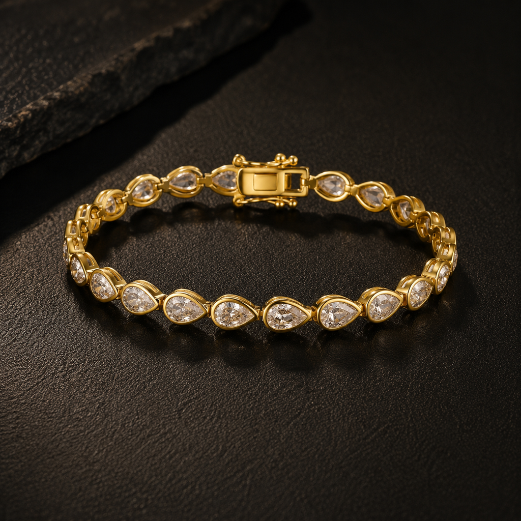 Pulseira Essenza Lumi em Prata 925 e Moissanita