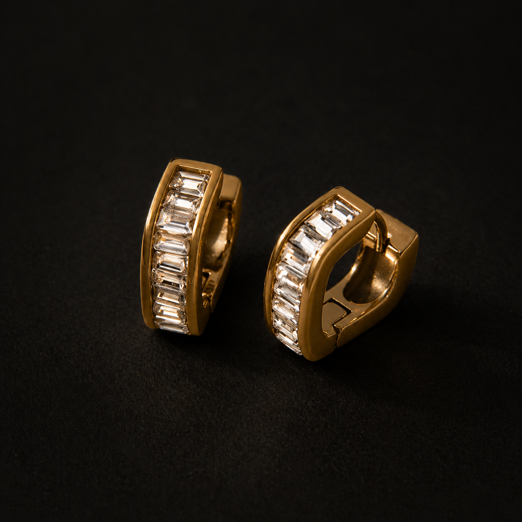 Argola Linea Cuff Cravejado