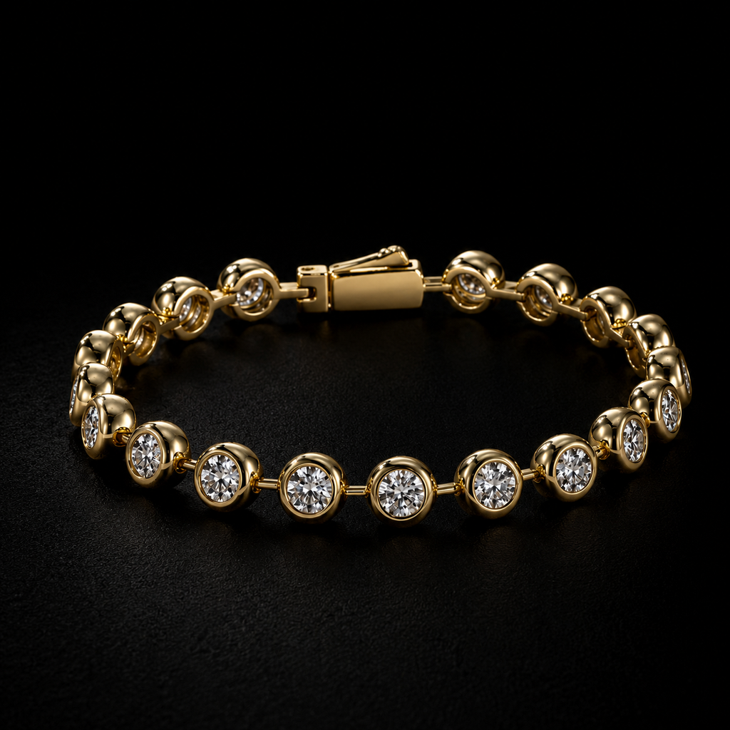 Pulseira Essenza Alba em Prata 925 e Moissanita